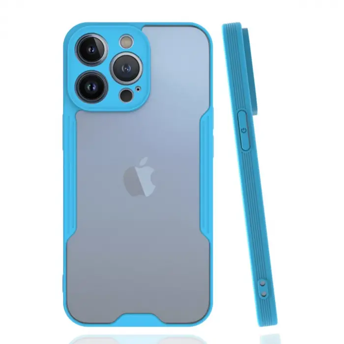 İphone 14 Pro Max Kılıf Platin Silikon - Mavi