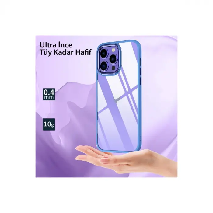 İphone 14 Pro Max Kılıf Power Silikon - Sierra Blue