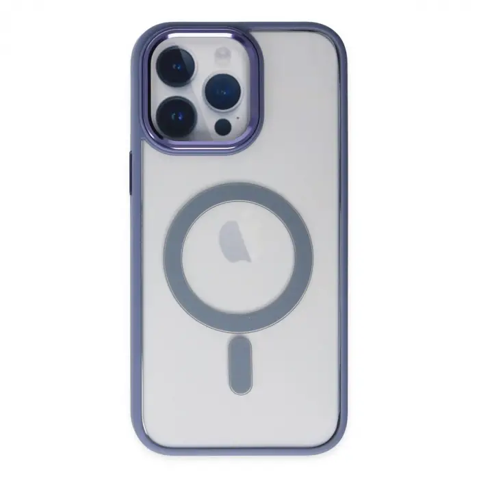 İphone 14 Pro Max Kılıf Room Magneticsafe Silikon - Sierra Blue