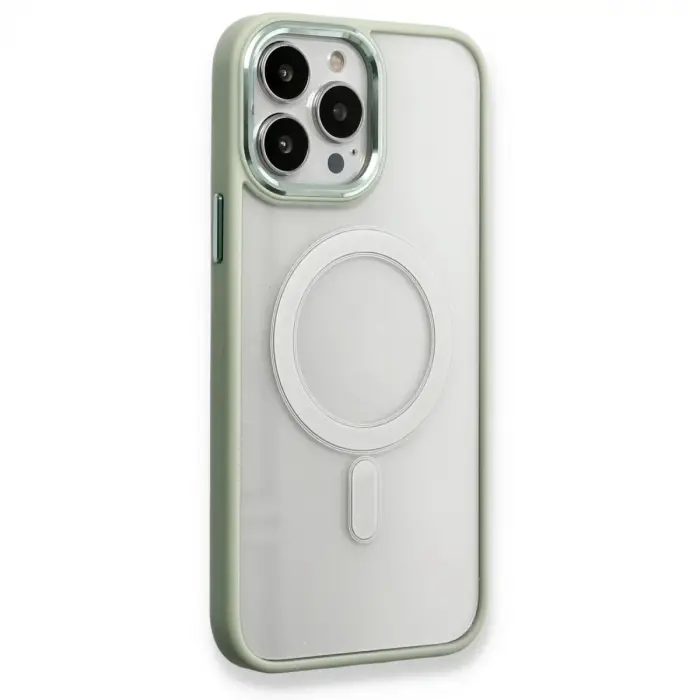 İphone 14 Pro Max Kılıf Room Magneticsafe Silikon - Su Yeşili