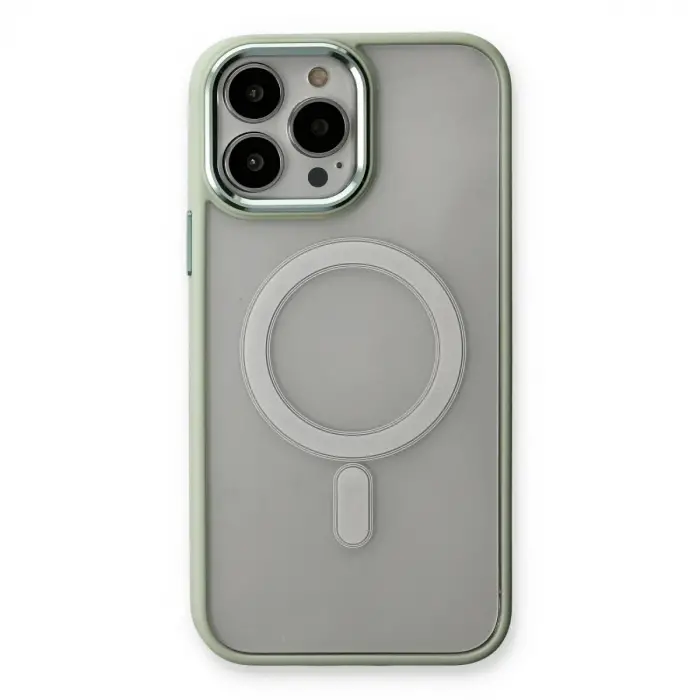 İphone 14 Pro Max Kılıf Room Magneticsafe Silikon - Su Yeşili