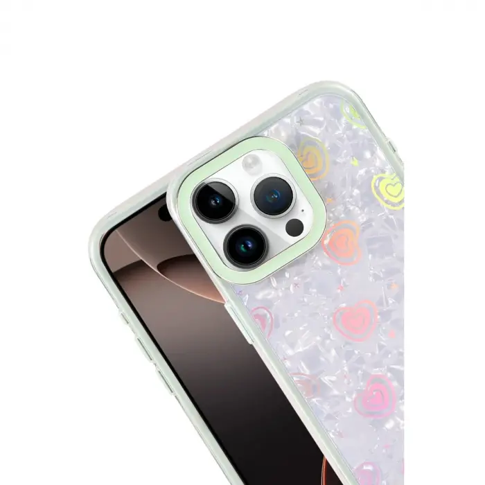 İphone 14 Pro Max Lumi Desenli Kapak - Yeşil