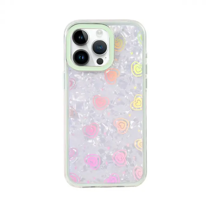 İphone 14 Pro Max Lumi Desenli Kapak - Yeşil