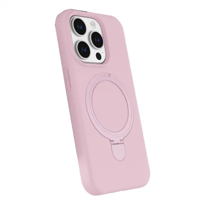 İphone 14 Pro Max Regal Magsafe Standlı Kapak - Açık Pembe