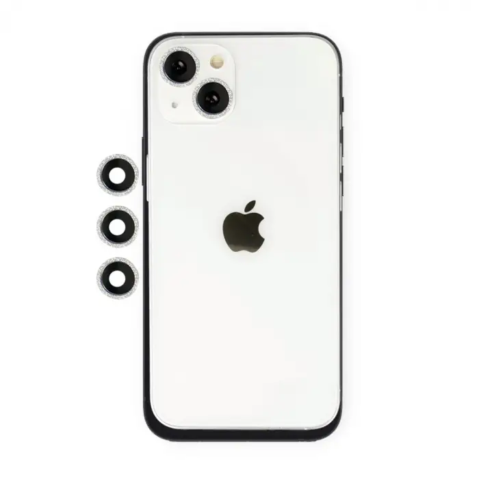 İphone 14 Shine Kamera Lens - Gümüş