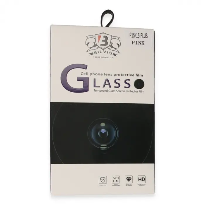 İphone 15 Bilvis Titan Kamera Lens - Pembe