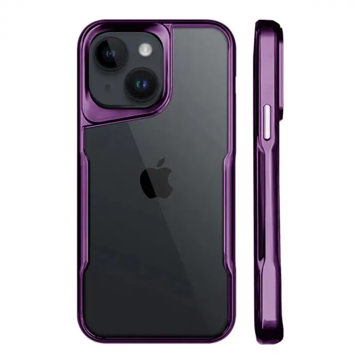 İphone 15 Kılıf Boyi Silikon Kapak - Derin Mor