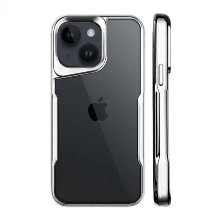 İphone 15 Kılıf Boyi Silikon Kapak - Gümüş