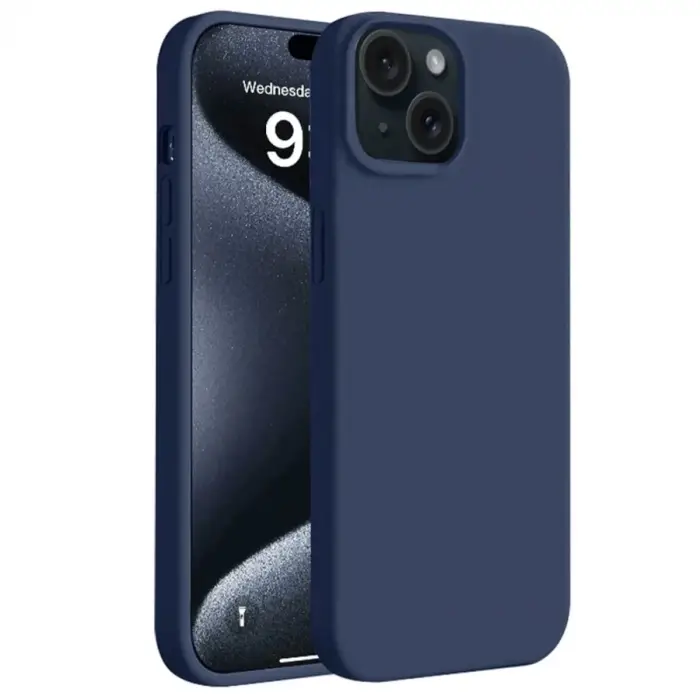 İphone 15 Kılıf First Silikon - Lacivert