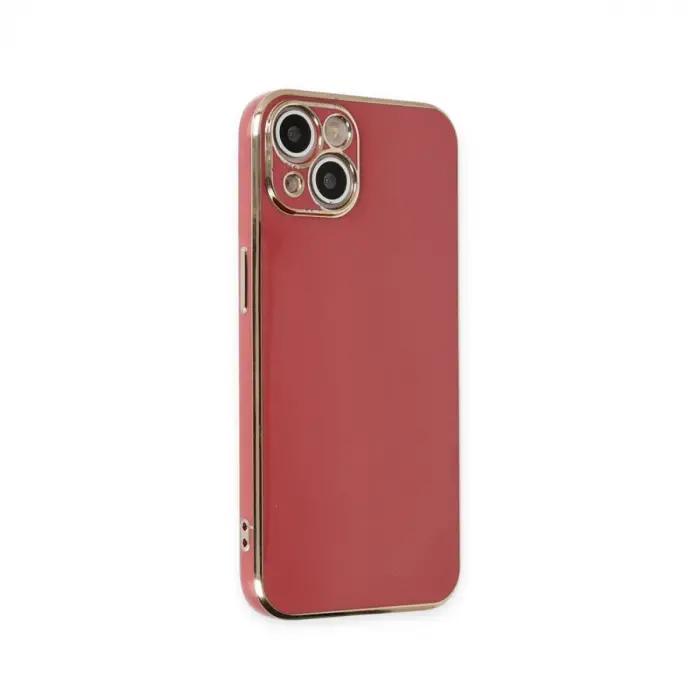 İphone 15 Kılıf Volet Silikon - Kırmızı
