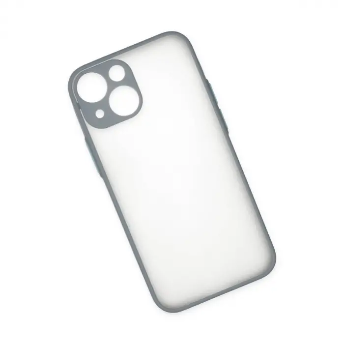 İphone 15 Plus Kılıf Montreal Silikon Kapak - Gri