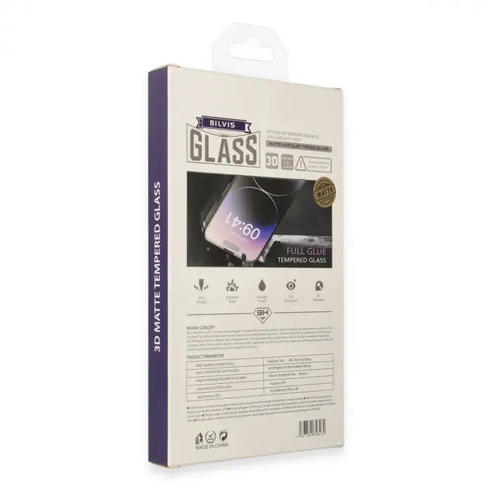 İphone 15 Pro Bilvis 3d Mat Cam Ekran Koruyucu