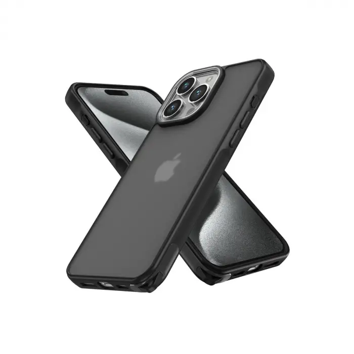 İphone 15 Pro Kılıf Elegant Kapak - Siyah