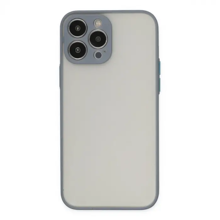 İphone 15 Pro Kılıf Montreal Silikon Kapak - Gri