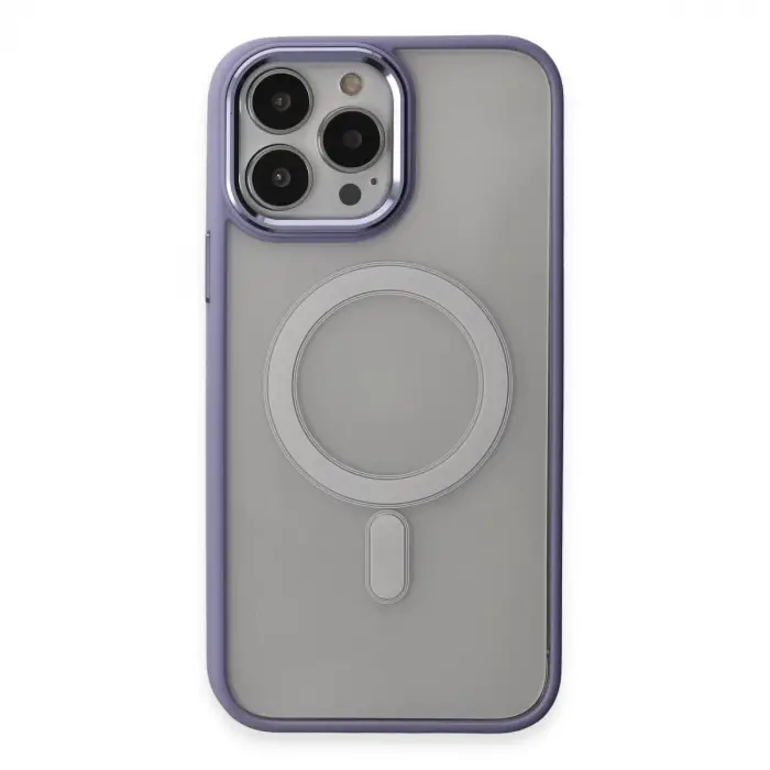 İphone 15 Pro Kılıf Room Magneticsafe Silikon - Lila