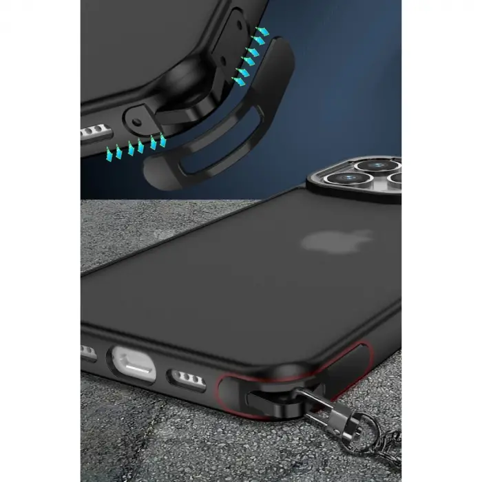 İphone 15 Pro Max Kılıf Elegant Kapak - Derin Mor