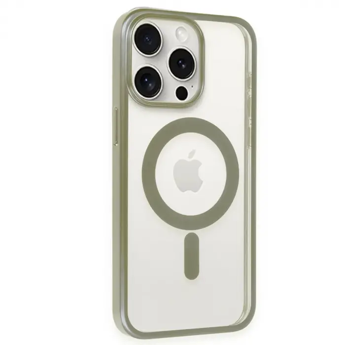 İphone 15 Pro Max Kılıf Erozi Magsafe Kapak - Gri