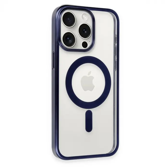 İphone 15 Pro Max Kılıf Erozi Magsafe Kapak - Lacivert