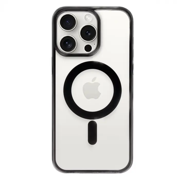 İphone 15 Pro Max Kılıf Erozi Magsafe Kapak - Siyah