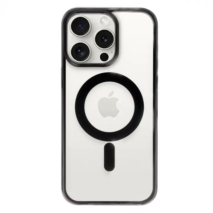 İphone 15 Pro Max Kılıf Erozi Magsafe Kapak - Siyah
