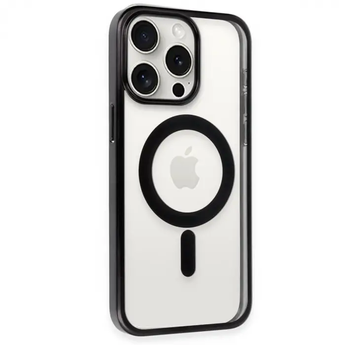 İphone 15 Pro Max Kılıf Erozi Magsafe Kapak - Siyah