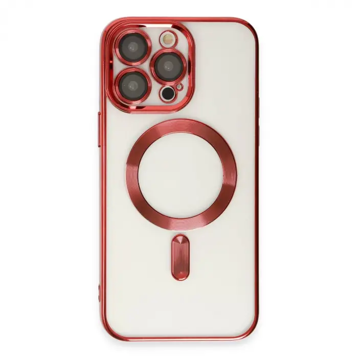 İphone 15 Pro Max Kılıf Kross Magneticsafe Kapak - Kırmızı