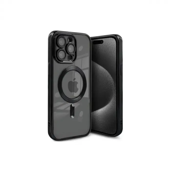 İphone 15 Pro Max Kılıf Kross Magneticsafe Kapak - Siyah
