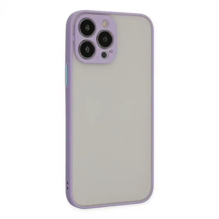 İphone 15 Pro Max Kılıf Montreal Silikon Kapak - Mor