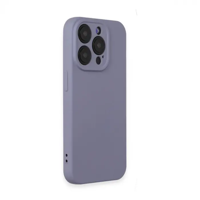 İphone 15 Pro Max Kılıf Nano İçi Kadife Silikon - Lila