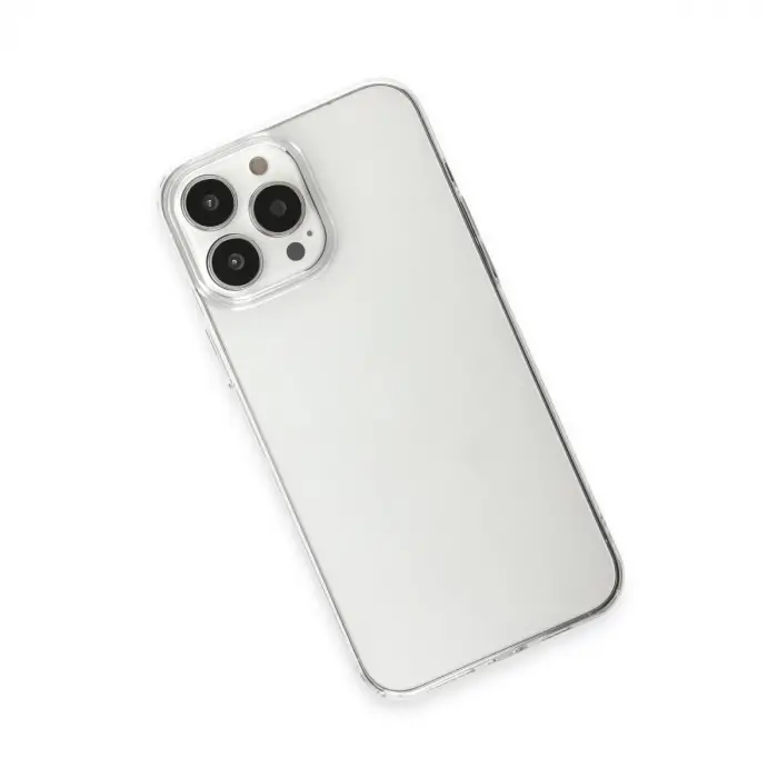 İphone 15 Pro Max Kılıf Pc Sert Şeffaf Kapak - Şeffaf
