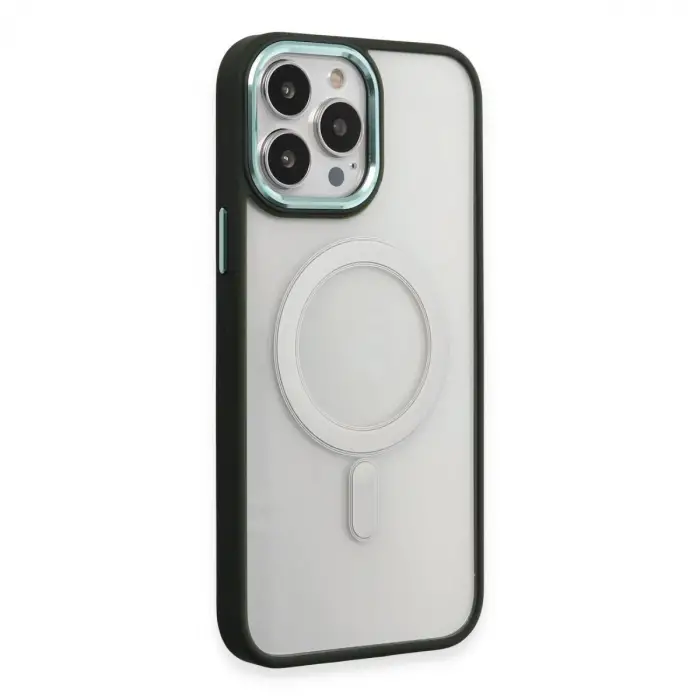 İphone 15 Pro Max Kılıf Room Magneticsafe Silikon - Köknar Yeşili