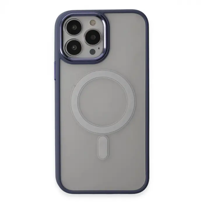 İphone 15 Pro Max Kılıf Room Magneticsafe Silikon - Sierra Blue
