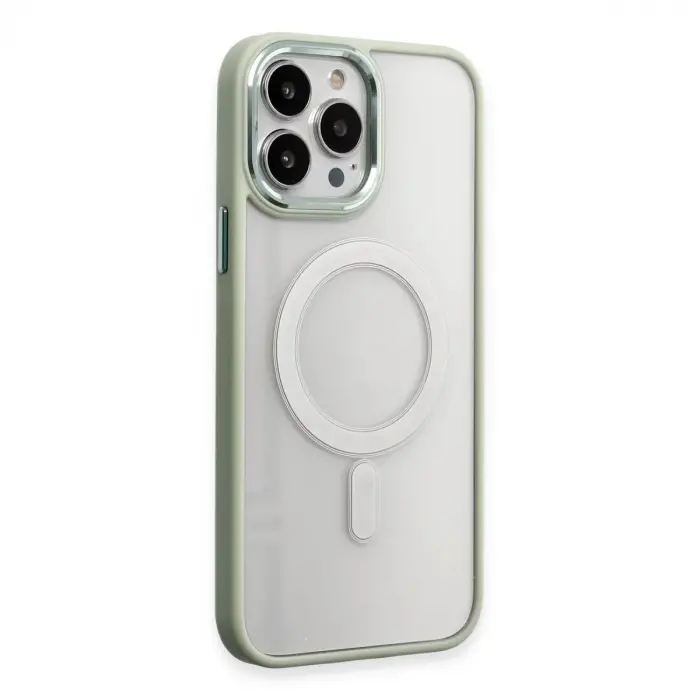 İphone 15 Pro Max Kılıf Room Magneticsafe Silikon - Su Yeşili