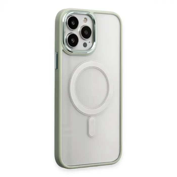 İphone 15 Pro Max Kılıf Room Magneticsafe Silikon - Su Yeşili