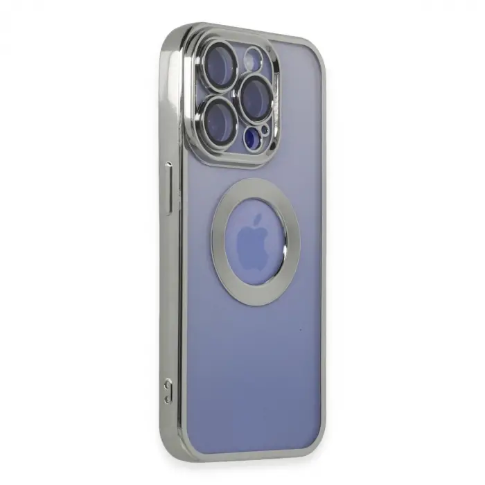 İphone 15 Pro Max Kılıf Slot Silikon - Gümüş