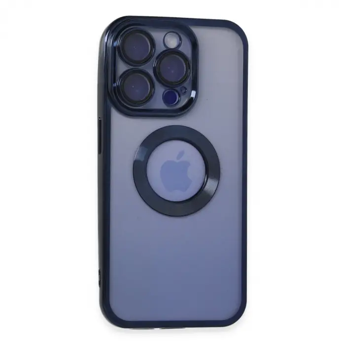 İphone 15 Pro Max Kılıf Slot Silikon - Lacivert
