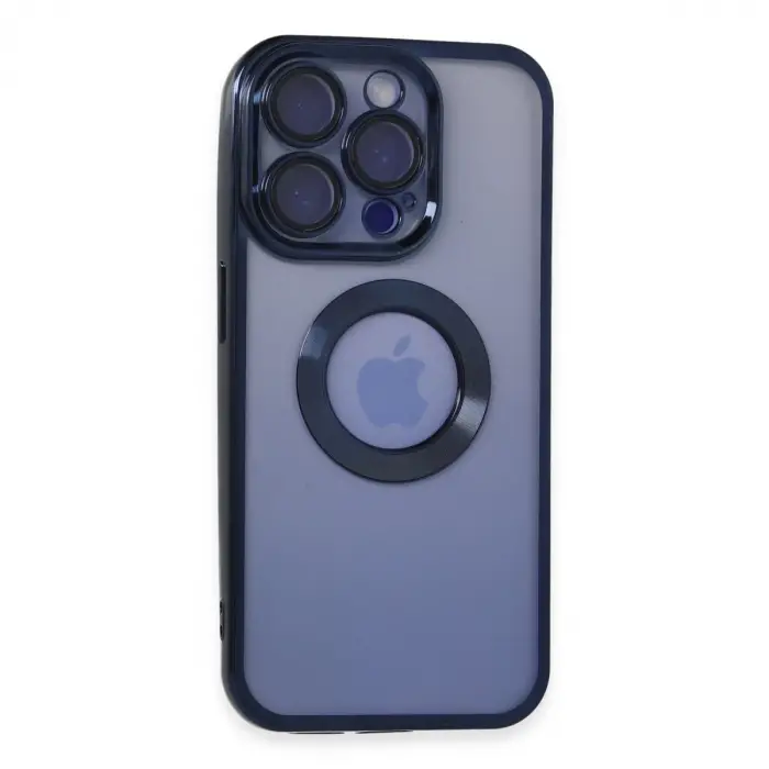 İphone 15 Pro Max Kılıf Slot Silikon - Lacivert
