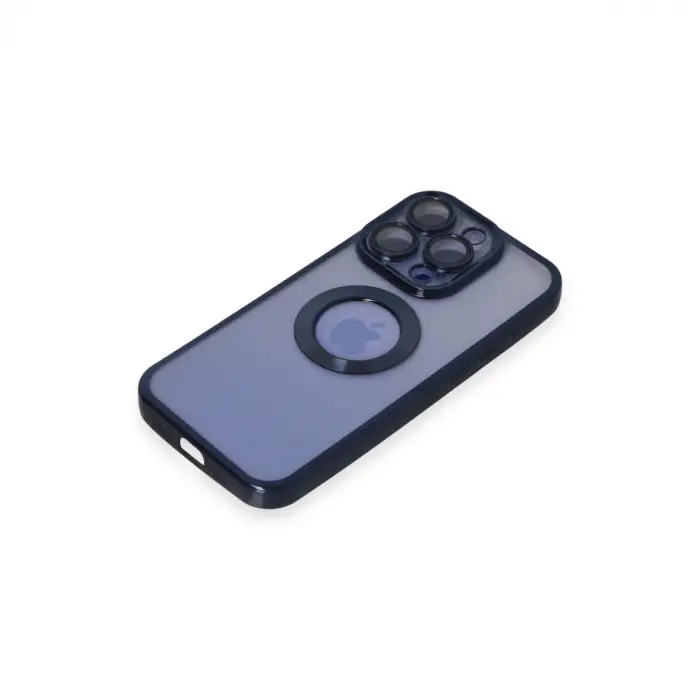 İphone 15 Pro Max Kılıf Slot Silikon - Lacivert