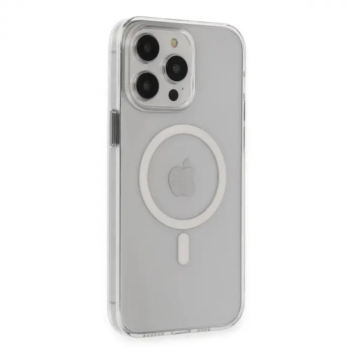 İphone 15 Pro Max Kılıf Tron Şeffaf Magsafe Kapak - Şeffaf