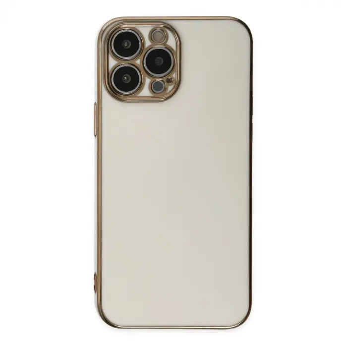 İphone 15 Pro Max Kılıf Volet Silikon - Beyaz