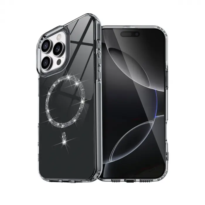 İphone 15 Pro Max Live Diamond Magsafe Kapak - Siyah