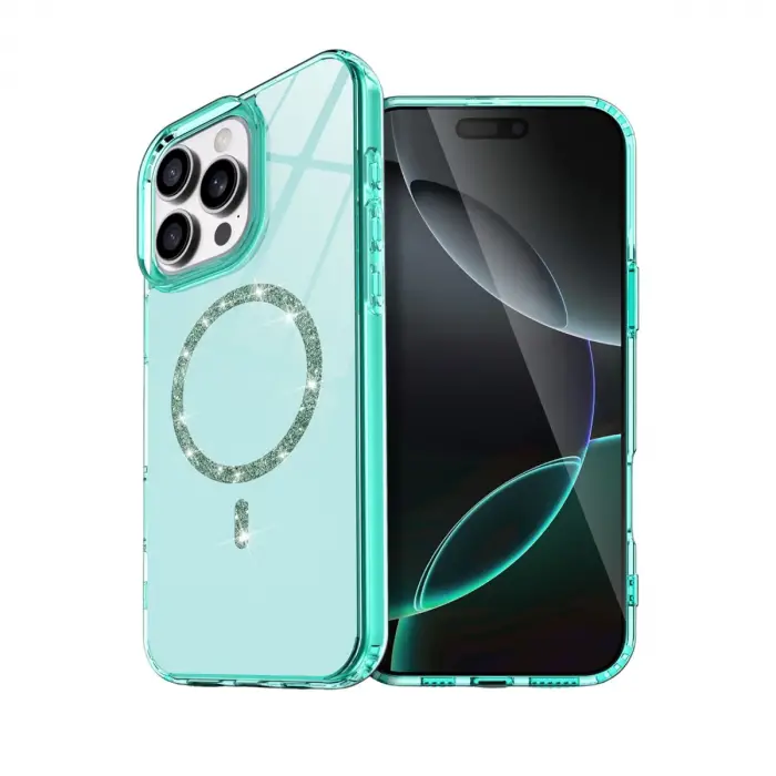 İphone 15 Pro Max Live Diamond Magsafe Kapak - Yeşil