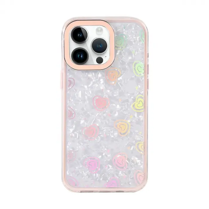 İphone 15 Pro Max Lumi Desenli Kapak - Pembe
