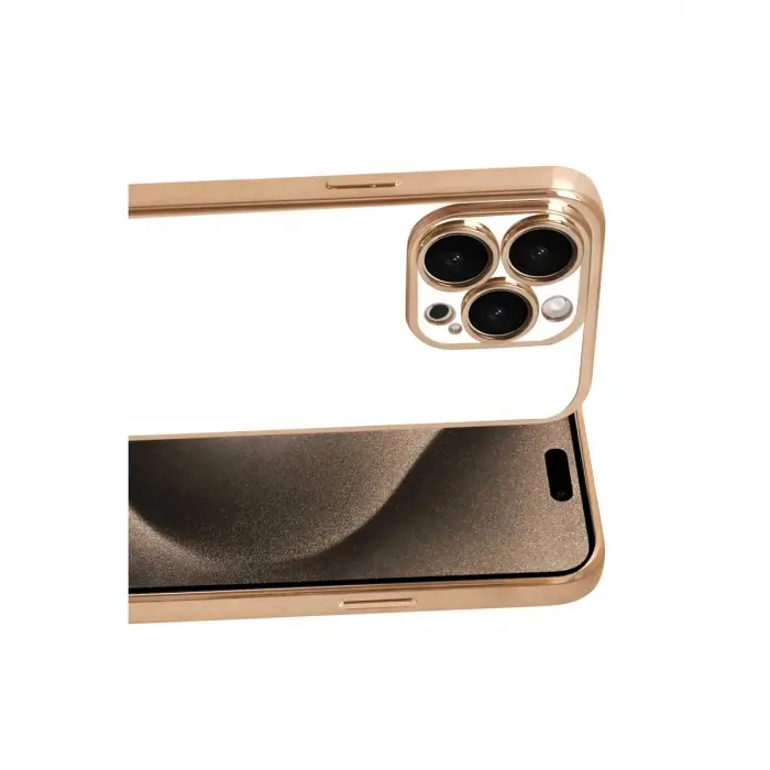 İphone 15 Pro Max Razer Lensli Silikon - Gold