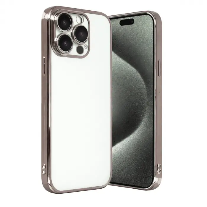 İphone 15 Pro Max Razer Lensli Silikon - Titan Gri
