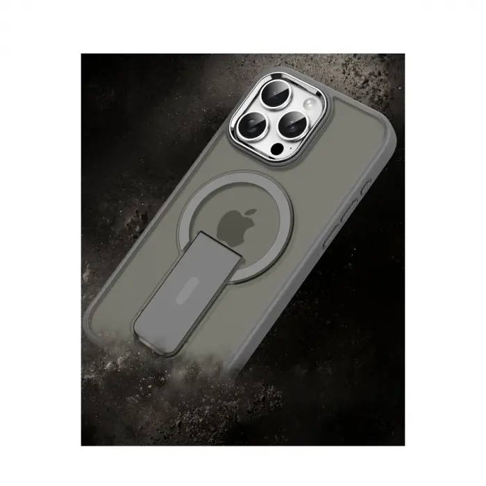 İphone 15 Pro Tork Magsafe Standlı Kapak - Lila