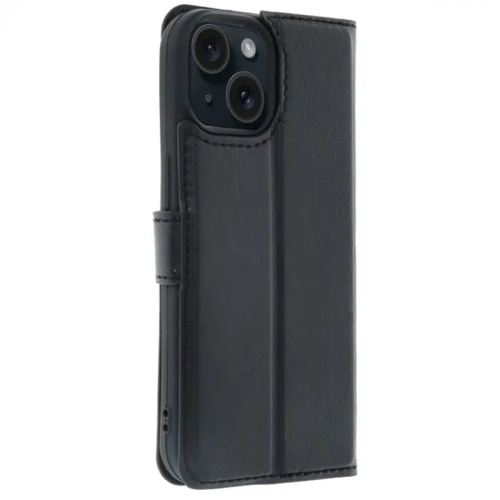 İphone 15 Trend S Plus Kapaklı Kılıf - Siyah