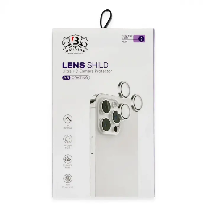 İphone 16 Bilvis Titan Kamera Lens - Siyah