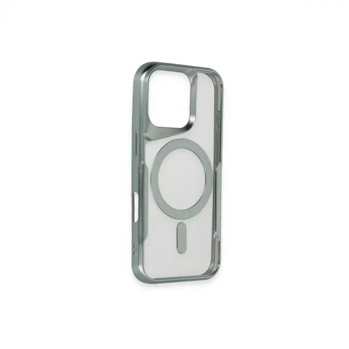 İphone 16 Kılıf Boyi Magsafe Silikon Kapak - Gümüş