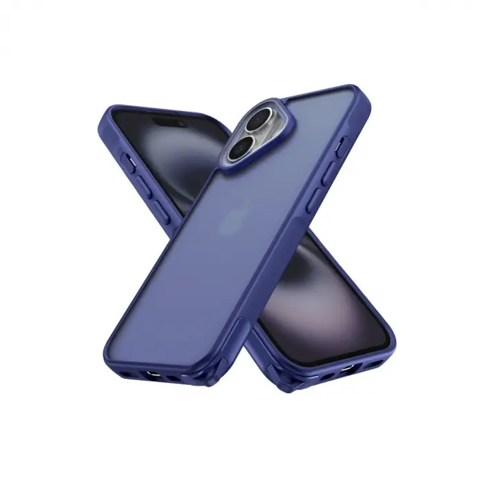 İphone 16 Kılıf Elegant Kapak - Lacivert